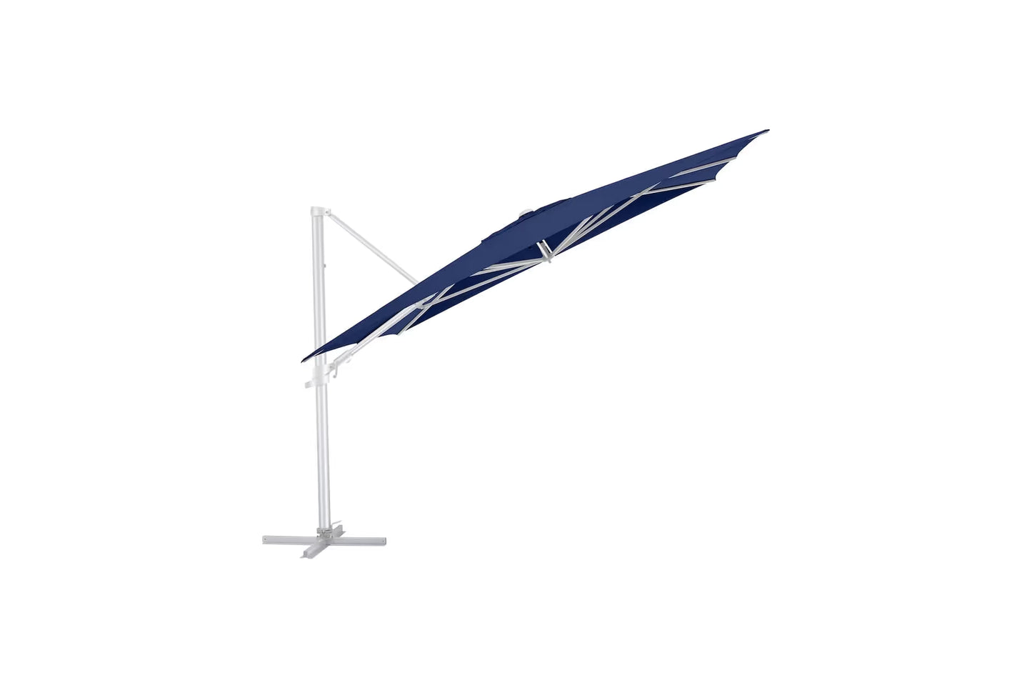 KETTLER EASY FLEX Ampelschirm silber/ blau
300 x 300 cm
inkl. Abdeckhaube + Schirmständer – silber/ blau Ansicht 1