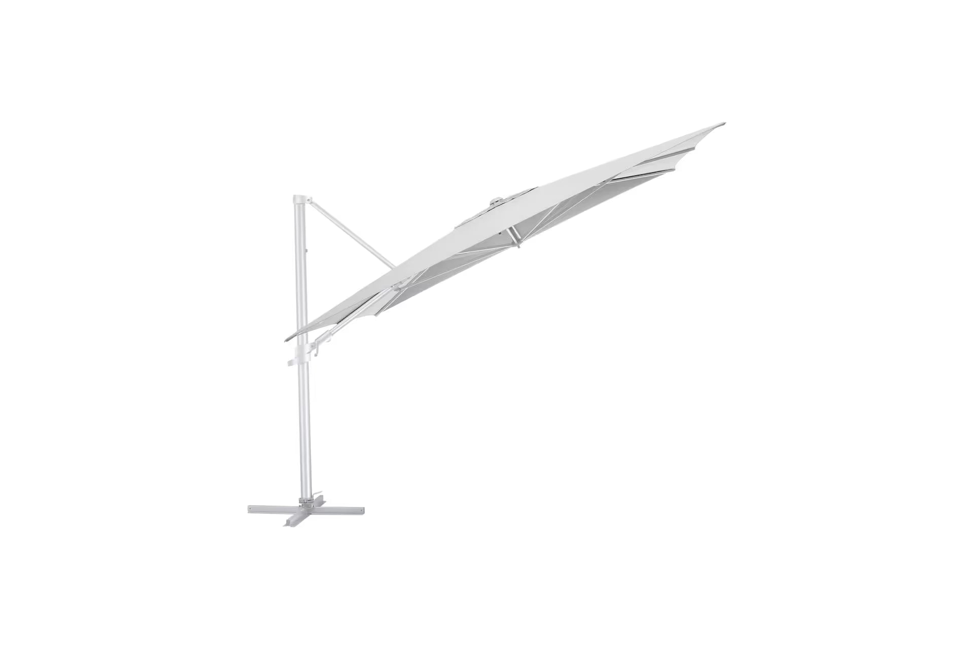 KETTLER EASY FLEX Ampelschirm silber/ hellgrau
300 x 300 cm
inkl. Abdeckhaube + Schirmständer – silber/ hellgrau Ansicht 1