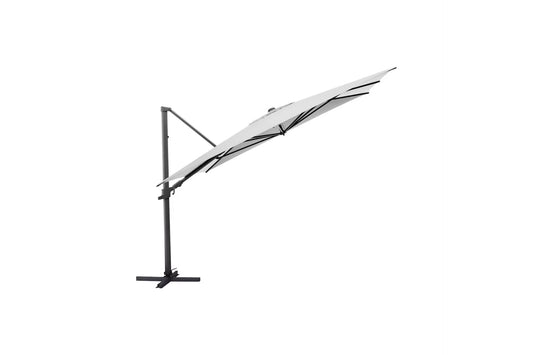 KETTLER EASY FLEX Ampelschirm anthrazit matt/ hellgrau
300 x 300 cm
inkl. Abdeckhaube + Schirmständer – anthrazit matt/ hellgrau Ansicht 1