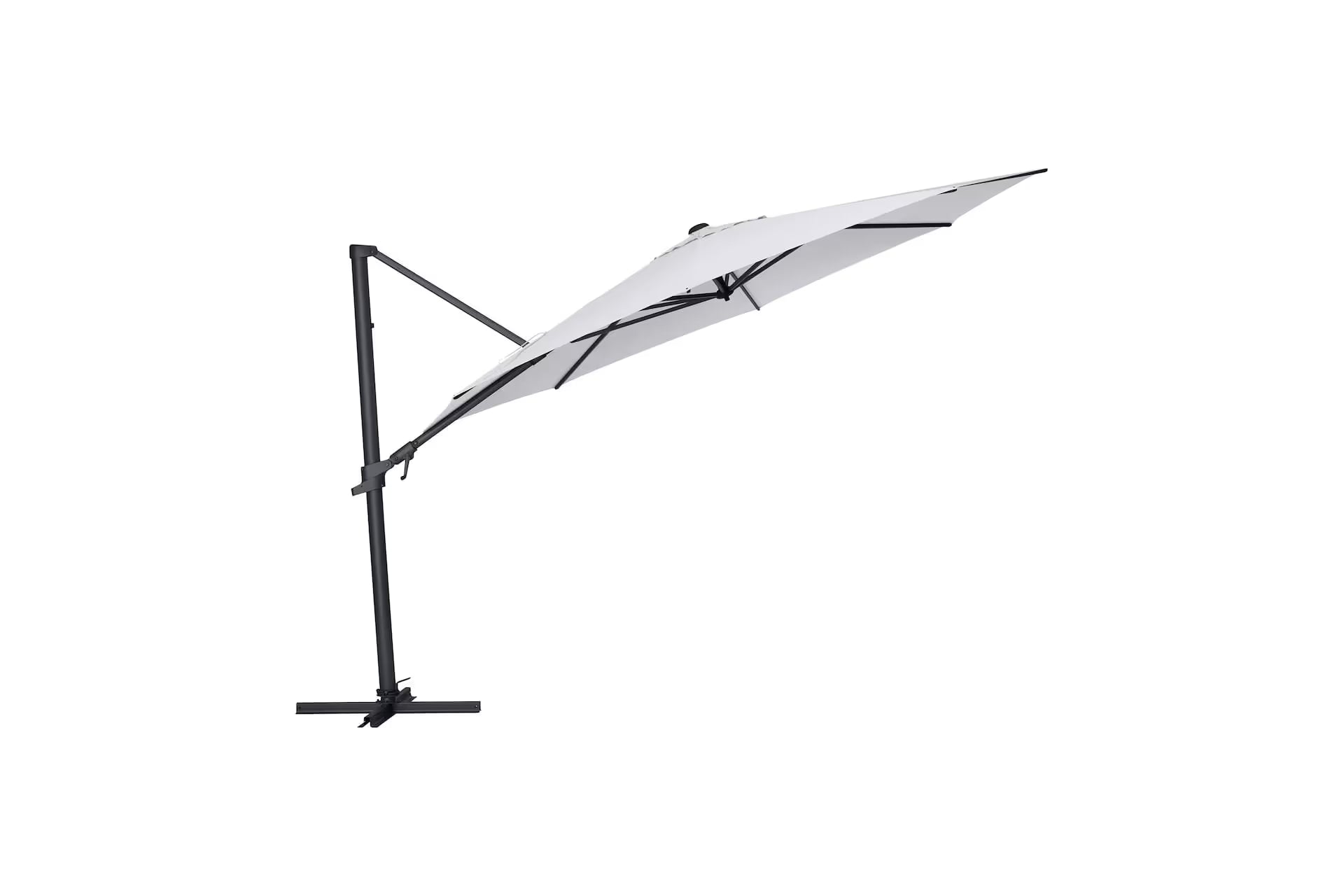 KETTLER EASY FLEX Ampelschirm anthrazit matt/ hellgrau
Ø 350 cm
inkl. Abdeckhaube + Schirmständer – anthrazit matt/ hellgrau Ansicht 1