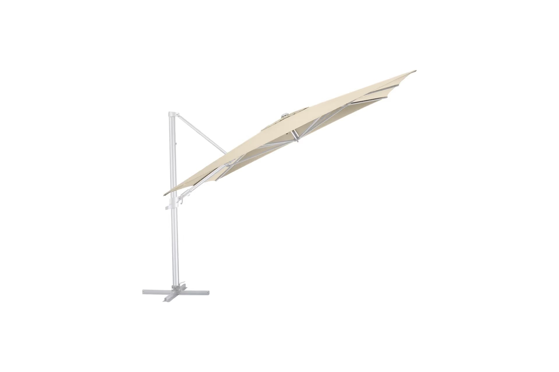 KETTLER EASY FLEX Ampelschirm silber/ natur
300 x 300 cm
inkl. Abdeckhaube + Schirmständer – silber/ natur Ansicht 1
