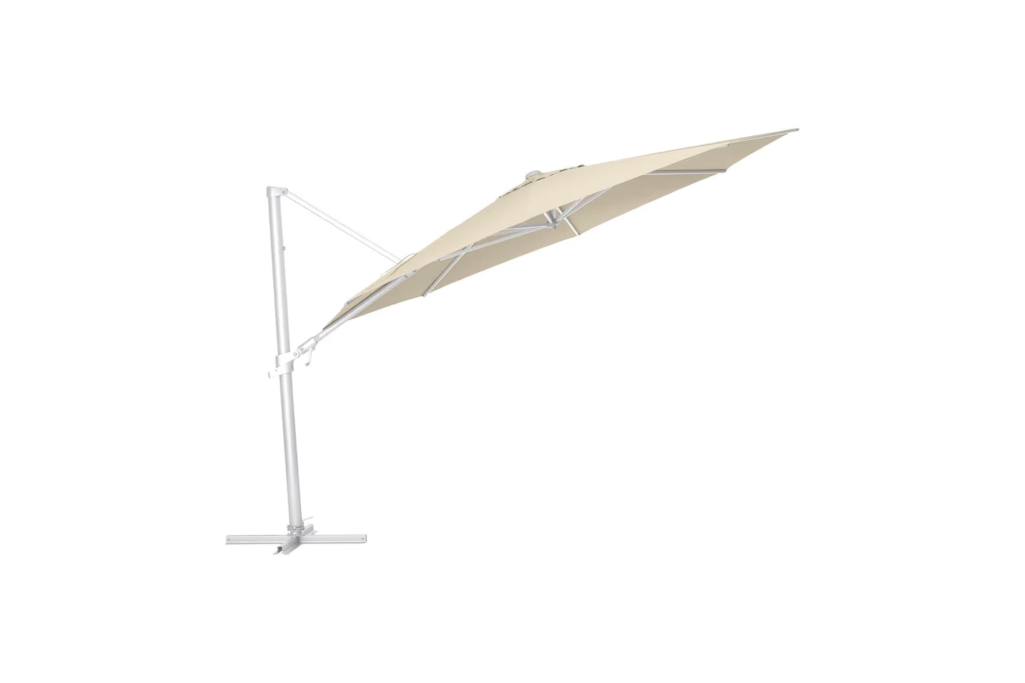 KETTLER EASY FLEX Ampelschirm silber/ natur
Ø 350 cm
inkl. Abdeckhaube + Schirmständer – silber/ natur Ansicht 1