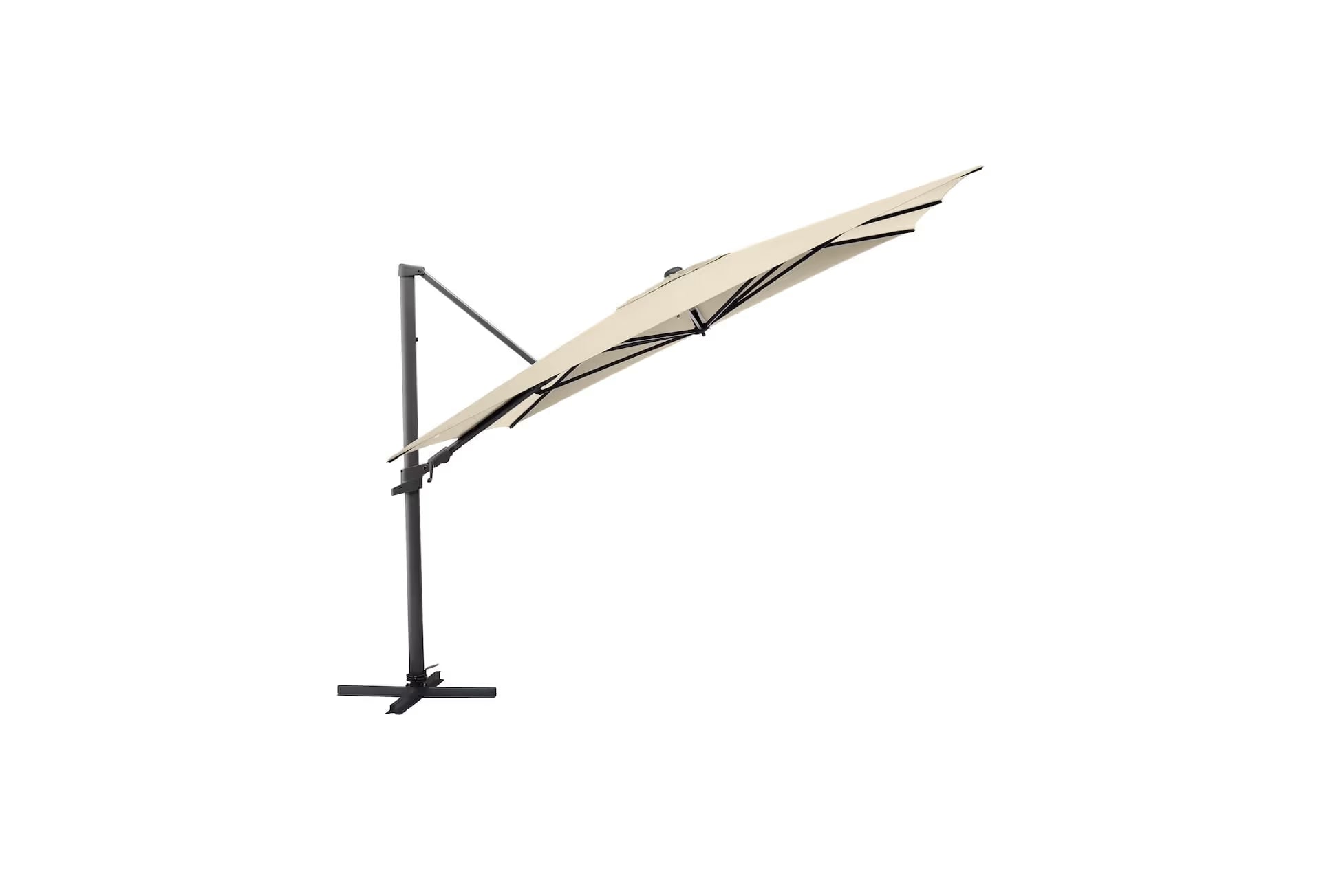 KETTLER EASY FLEX Ampelschirm anthrazit matt/ natur
300 x 300 cm
inkl. Abdeckhaube + Schirmständer – anthrazit matt/ natur Ansicht 1