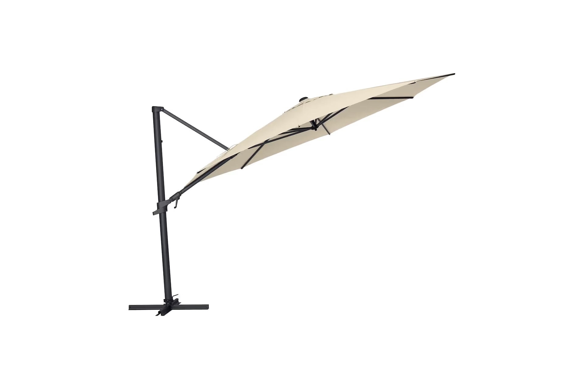 KETTLER EASY FLEX Ampelschirm anthrazit matt/ natur
Ø 350 cm
inkl. Abdeckhaube + Schirmständer – anthrazit matt/ natur Ansicht 1