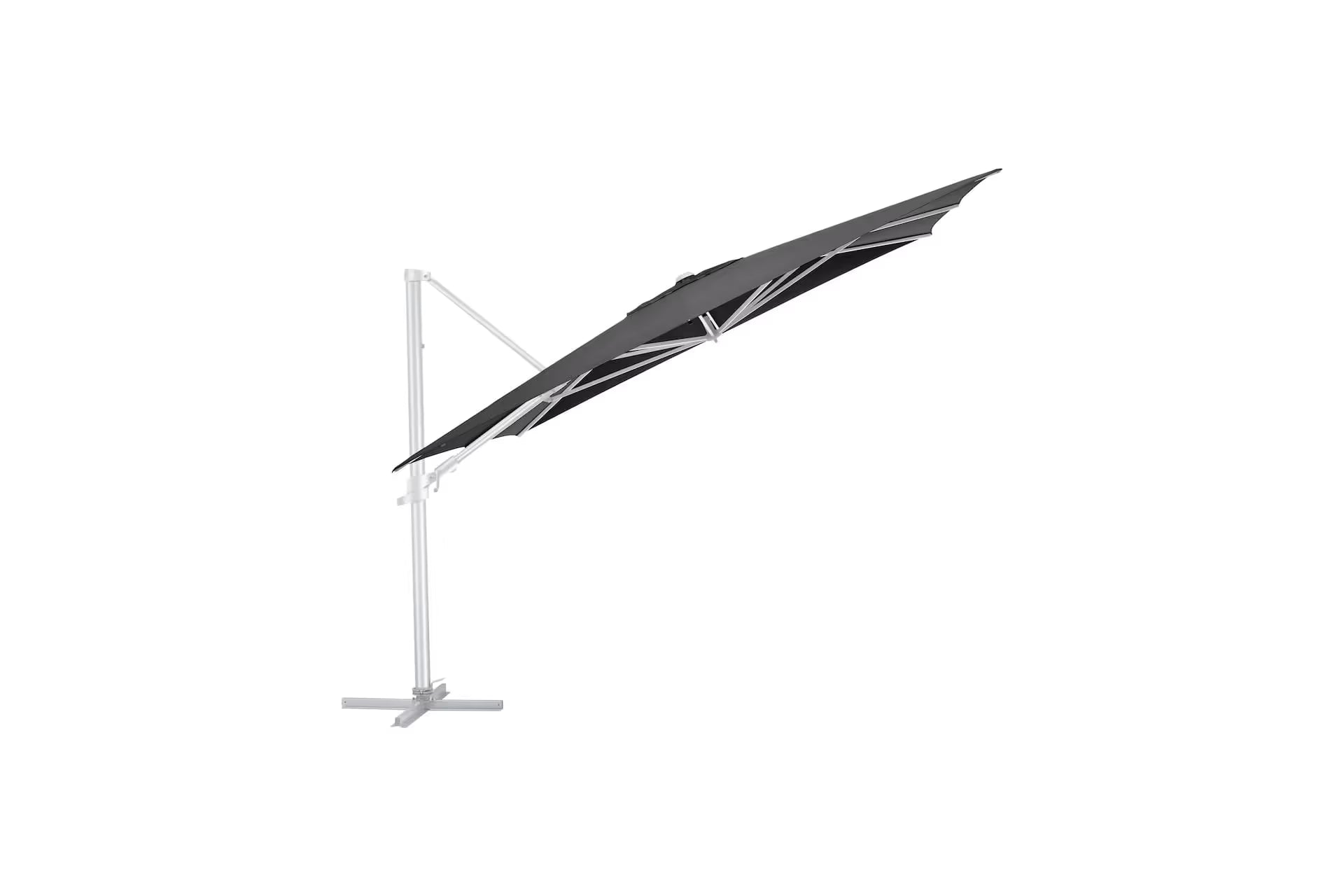KETTLER EASY FLEX Ampelschirm silber/ anthrazit
300 x 300 cm
inkl. Abdeckhaube + Schirmständer – silber/ anthrazit Ansicht 1