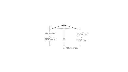 KETTLER EASY PUSH Stockschirm anthrazit matt/ natur
Ø 230 cm – anthrazit matt/ natur Ansicht 4