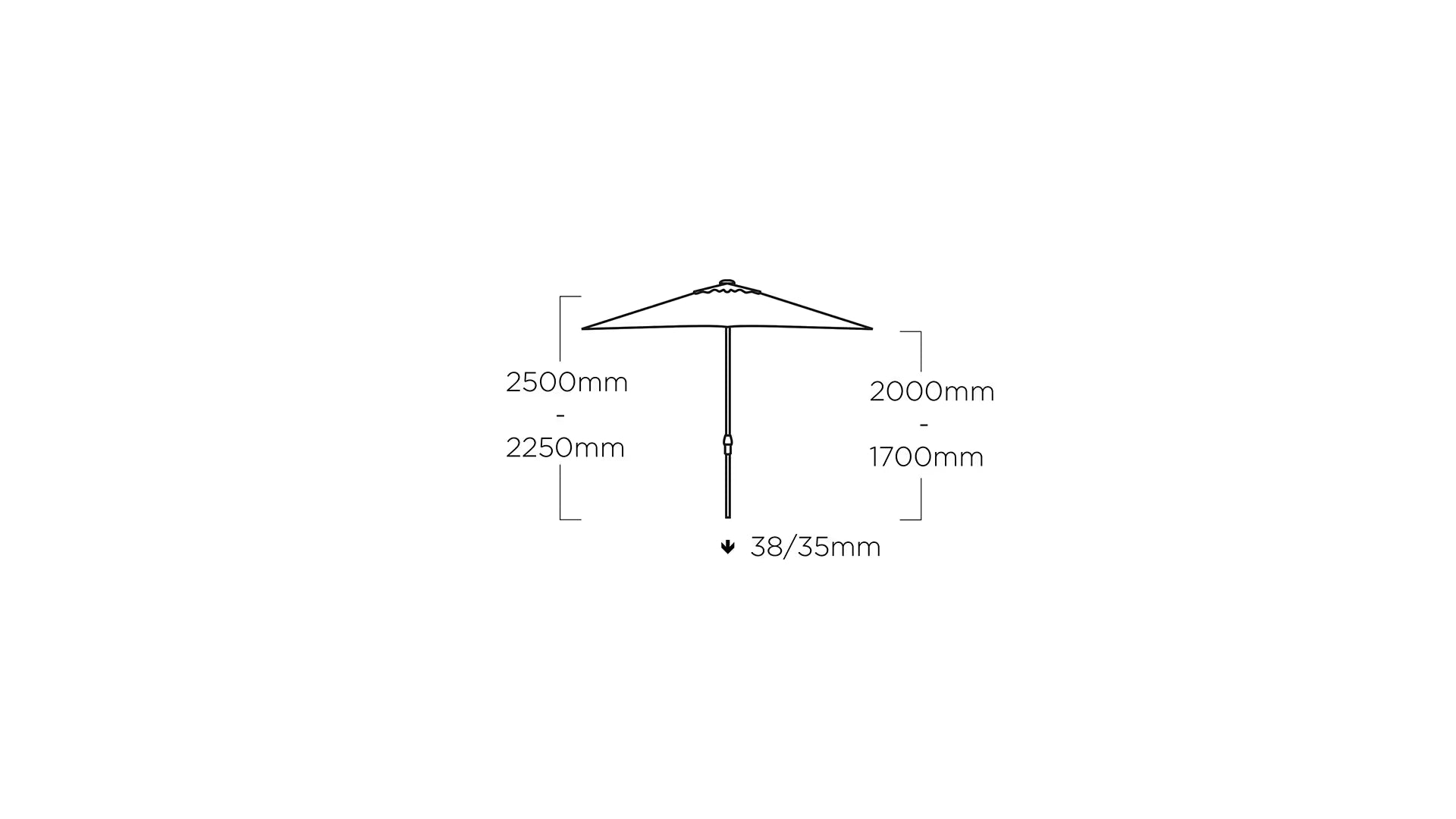 KETTLER EASY PUSH Stockschirm silber/ natur
Ø 230 cm – silber/ natur Ansicht 4