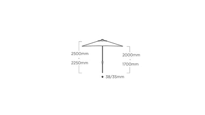 KETTLER EASY PUSH Stockschirm anthrazit matt/ terrakotta
Ø 270 cm – anthrazit matt/ terrakotta Ansicht 4