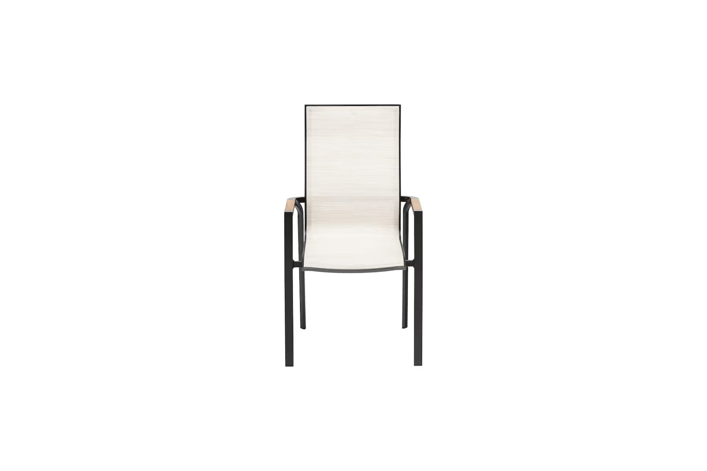 KETTLER SENSE Black-Line Stapelsessel – schwarz matt/ beige Ansicht 2