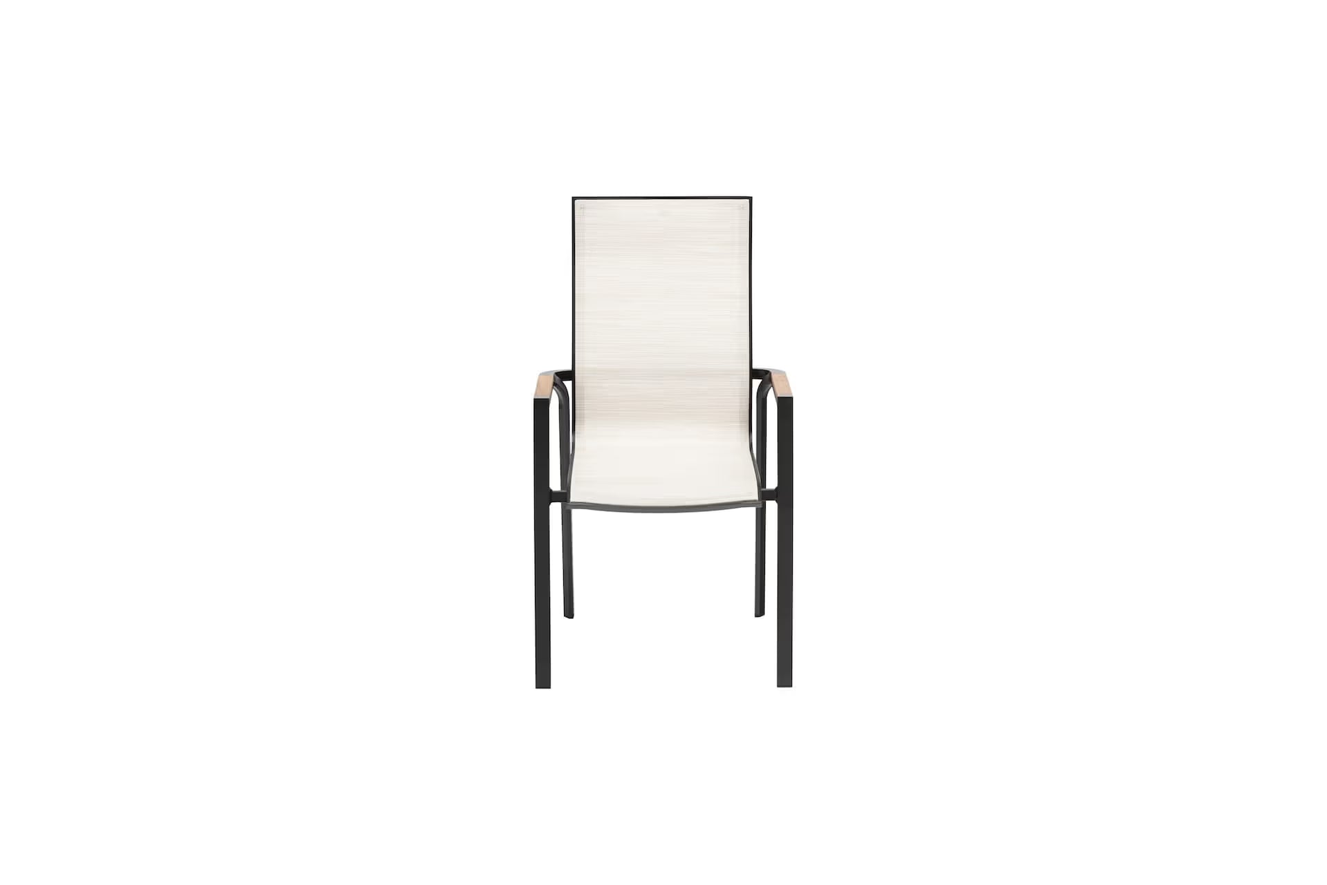KETTLER SENSE Black-Line Stapelsessel – schwarz matt/ beige Ansicht 2