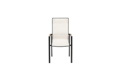 KETTLER SENSE Black-Line Stapelsessel – schwarz matt/ beige Ansicht 2
