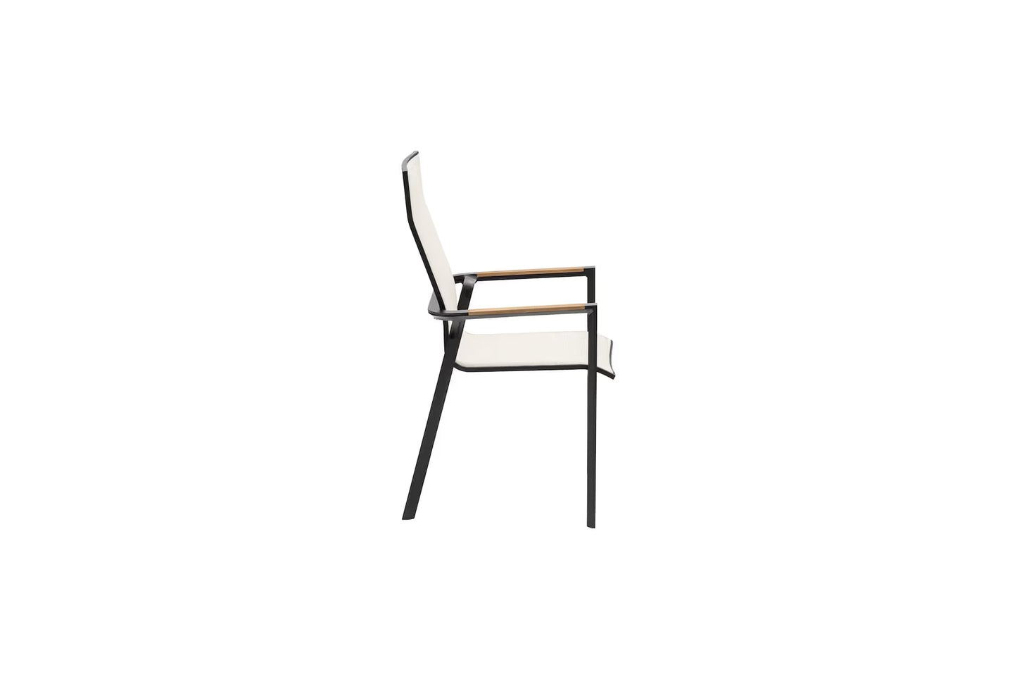 KETTLER SENSE Black-Line Stapelsessel – schwarz matt/ beige Ansicht 3