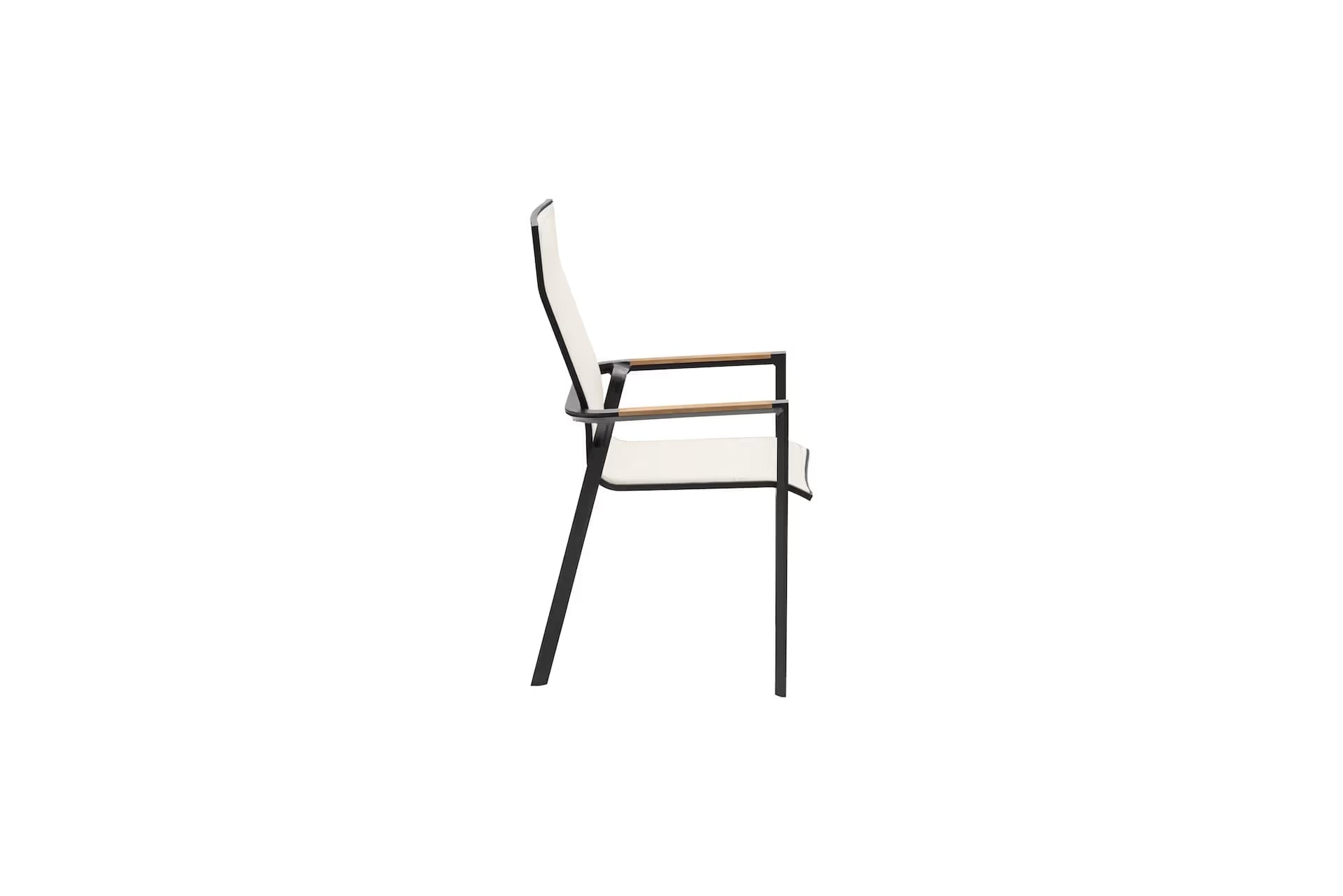 KETTLER SENSE Black-Line Stapelsessel – schwarz matt/ beige Ansicht 3