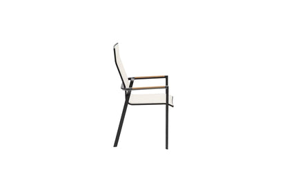 KETTLER SENSE Black-Line Stapelsessel – schwarz matt/ beige Ansicht 3