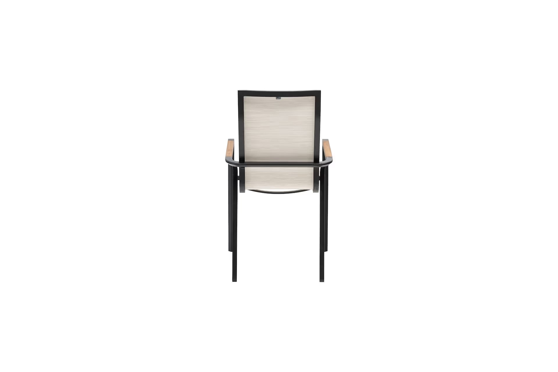 KETTLER SENSE Black-Line Stapelsessel – schwarz matt/ beige Ansicht 4