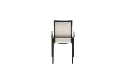 KETTLER SENSE Black-Line Stapelsessel – schwarz matt/ beige Ansicht 4