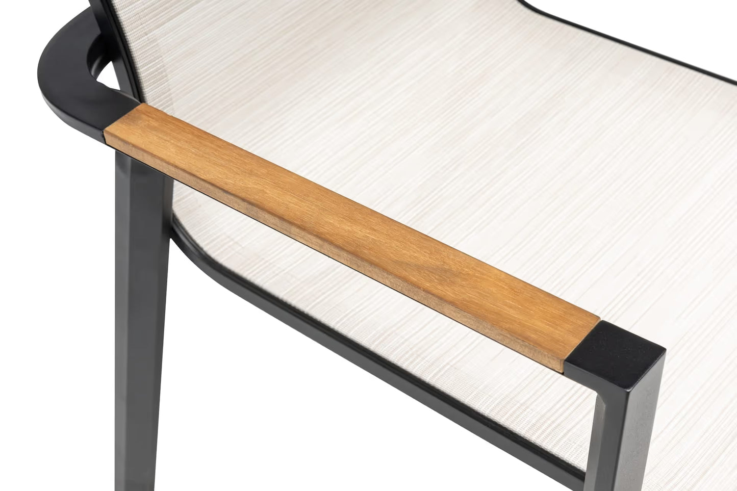 KETTLER SENSE Black-Line Stapelsessel – schwarz matt/ beige Ansicht 5