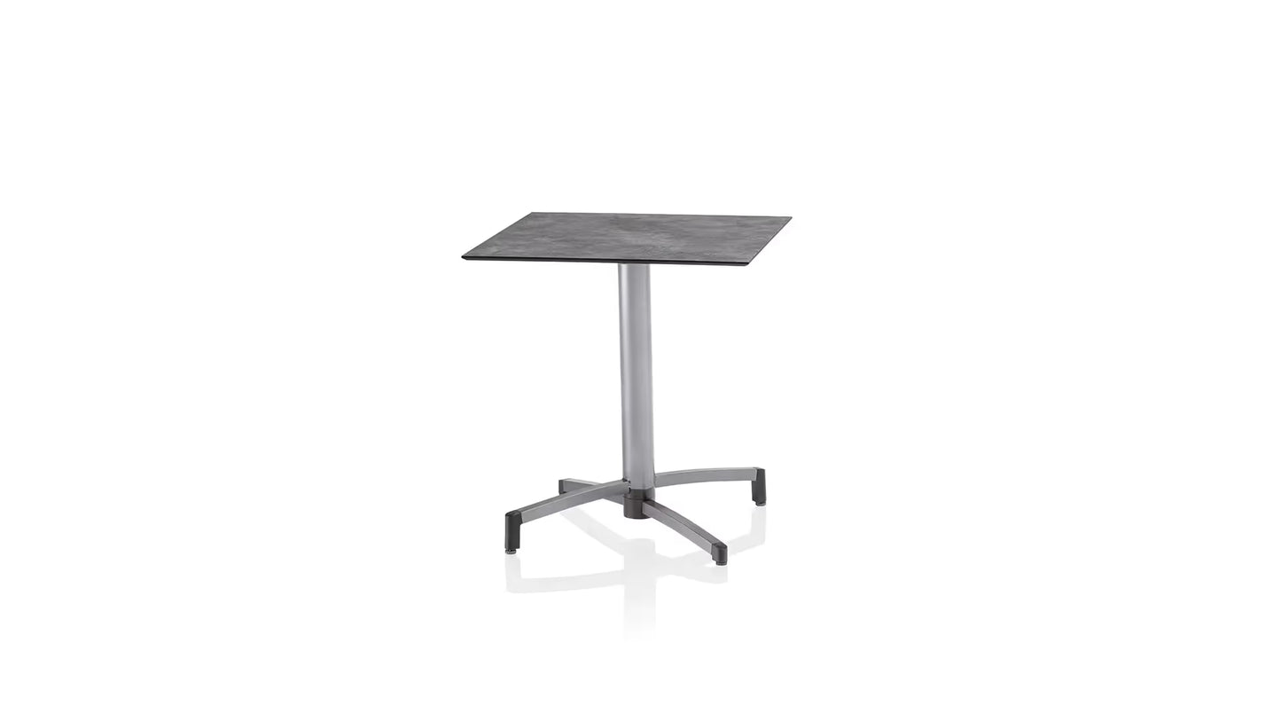 KETTLER TUBE Tischgestell 70 x 70 cm (CONTRACT) – silber Ansicht 1