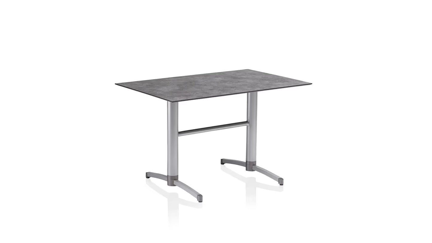 KETTLER TUBE Tischgestell 120 x 80 cm – silber Ansicht 1