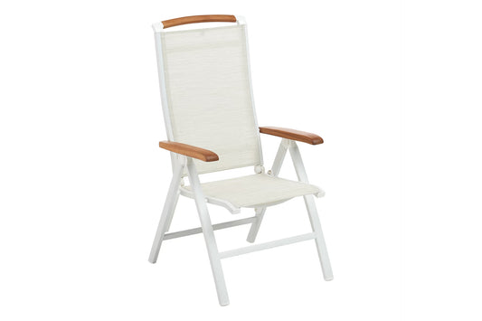 KETTLER MEMPHIS Multipositionssessel – weiß matt/ beige/ natur Ansicht 1