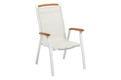 KETTLER MEMPHIS Stapelsessel – weiß matt/ beige/ natur Ansicht 1