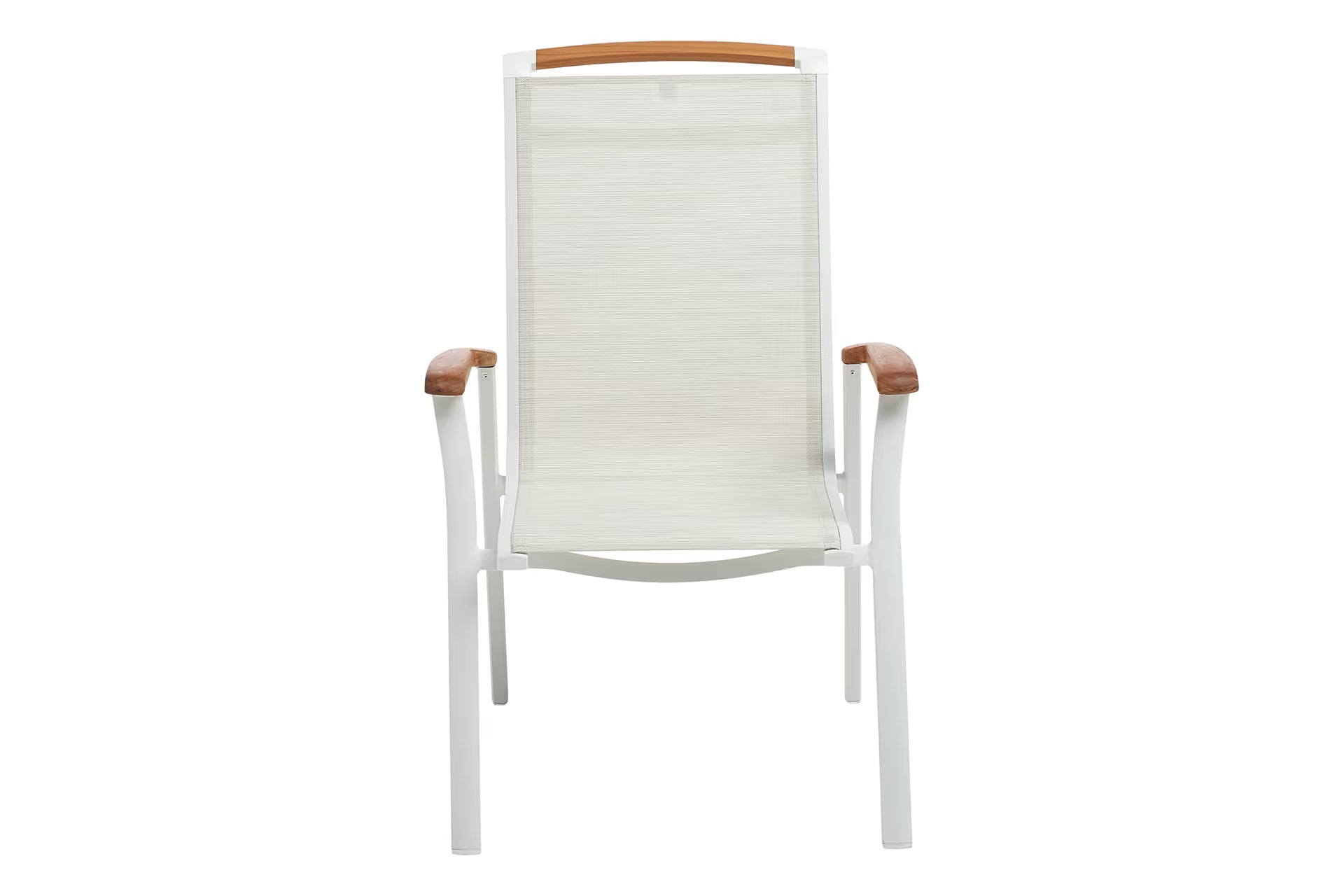 KETTLER MEMPHIS Stapelsessel – weiß matt/ beige/ natur Ansicht 2