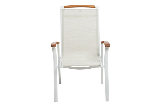 KETTLER MEMPHIS Stapelsessel – weiß matt/ beige/ natur Ansicht 2
