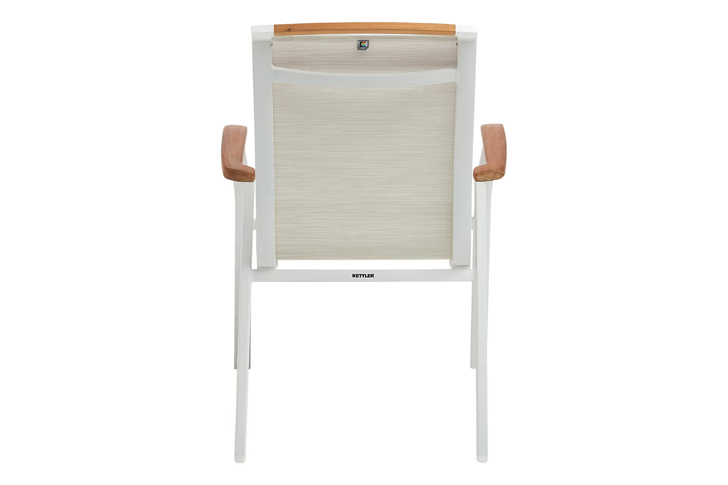 KETTLER MEMPHIS Stapelsessel – weiß matt/ beige/ natur Ansicht 4