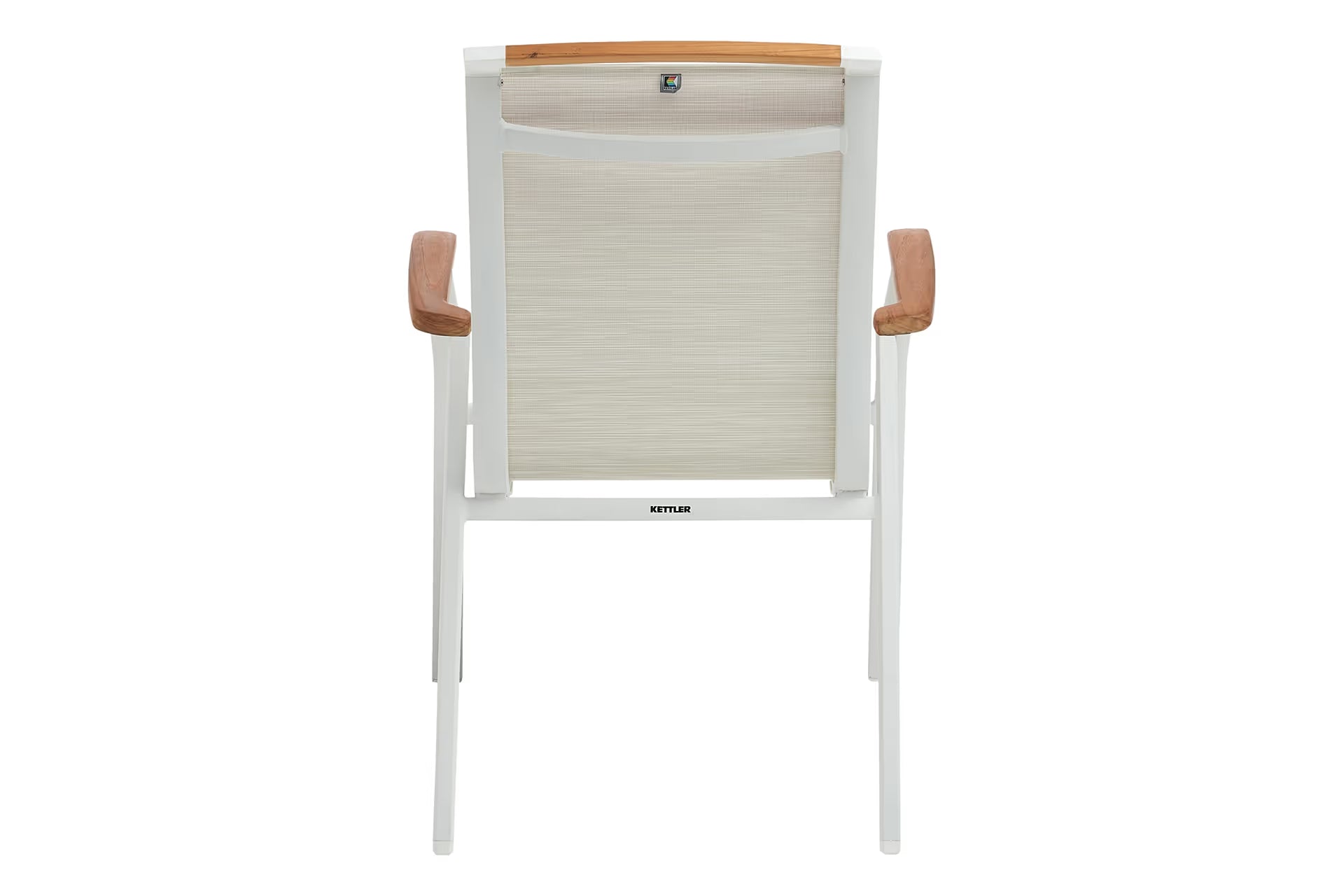 KETTLER MEMPHIS Stapelsessel – weiß matt/ beige/ natur Ansicht 4