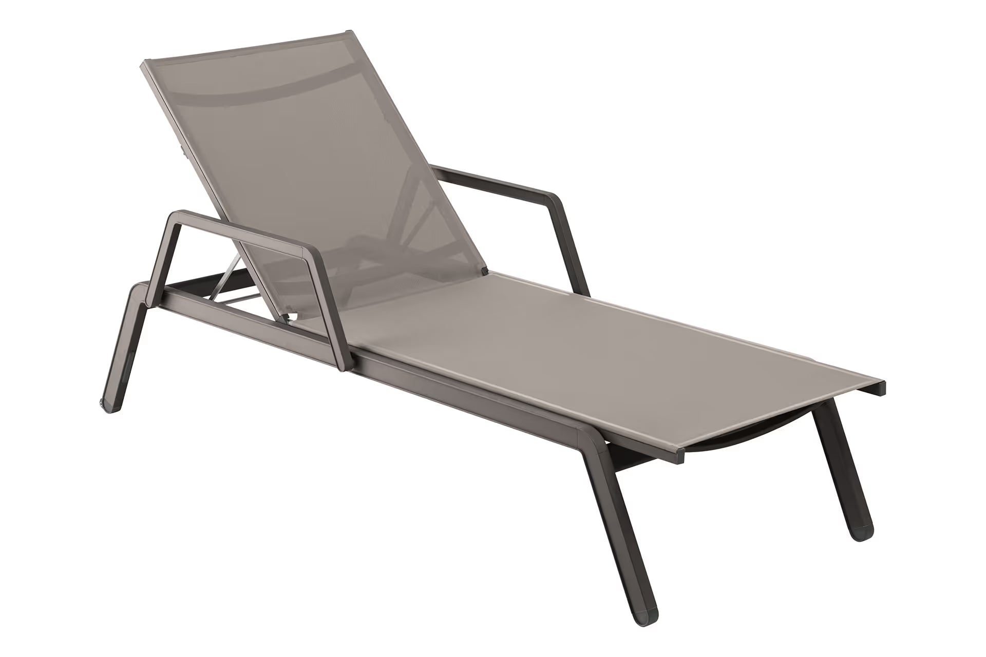 KETTLER LATITUDE Rollliege mit Armlehne – taupe/taupe Ansicht 1