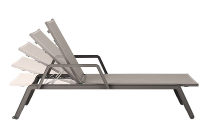 KETTLER LATITUDE Rollliege mit Armlehne – taupe/taupe Ansicht 4