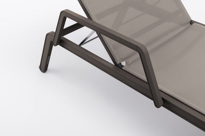KETTLER LATITUDE Rollliege mit Armlehne – taupe/taupe Ansicht 6