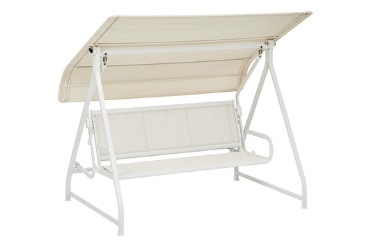 KETTLER PARADISO Hollywoodschaukel – weiß matt/ beige Ansicht 1