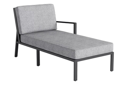 KETTLER ZENITH Chaiselongue rechts – anthrazit matt/ hellgrau meliert Ansicht 1