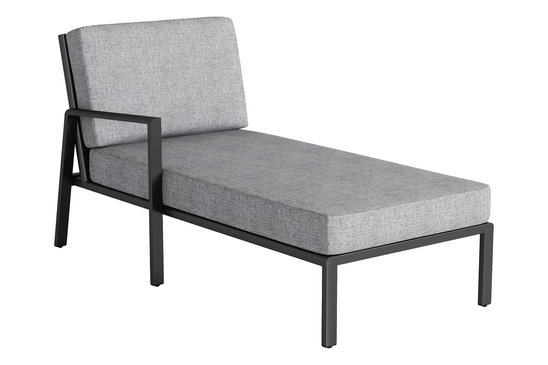 KETTLER ZENITH Chaiselongue links – anthrazit matt/ hellgrau meliert Ansicht 1