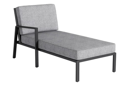 KETTLER ZENITH Chaiselongue links – anthrazit matt/ hellgrau meliert Ansicht 1