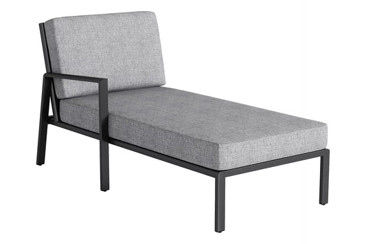 KETTLER ZENITH Chaiselongue links – anthrazit matt/ hellgrau meliert Ansicht 1