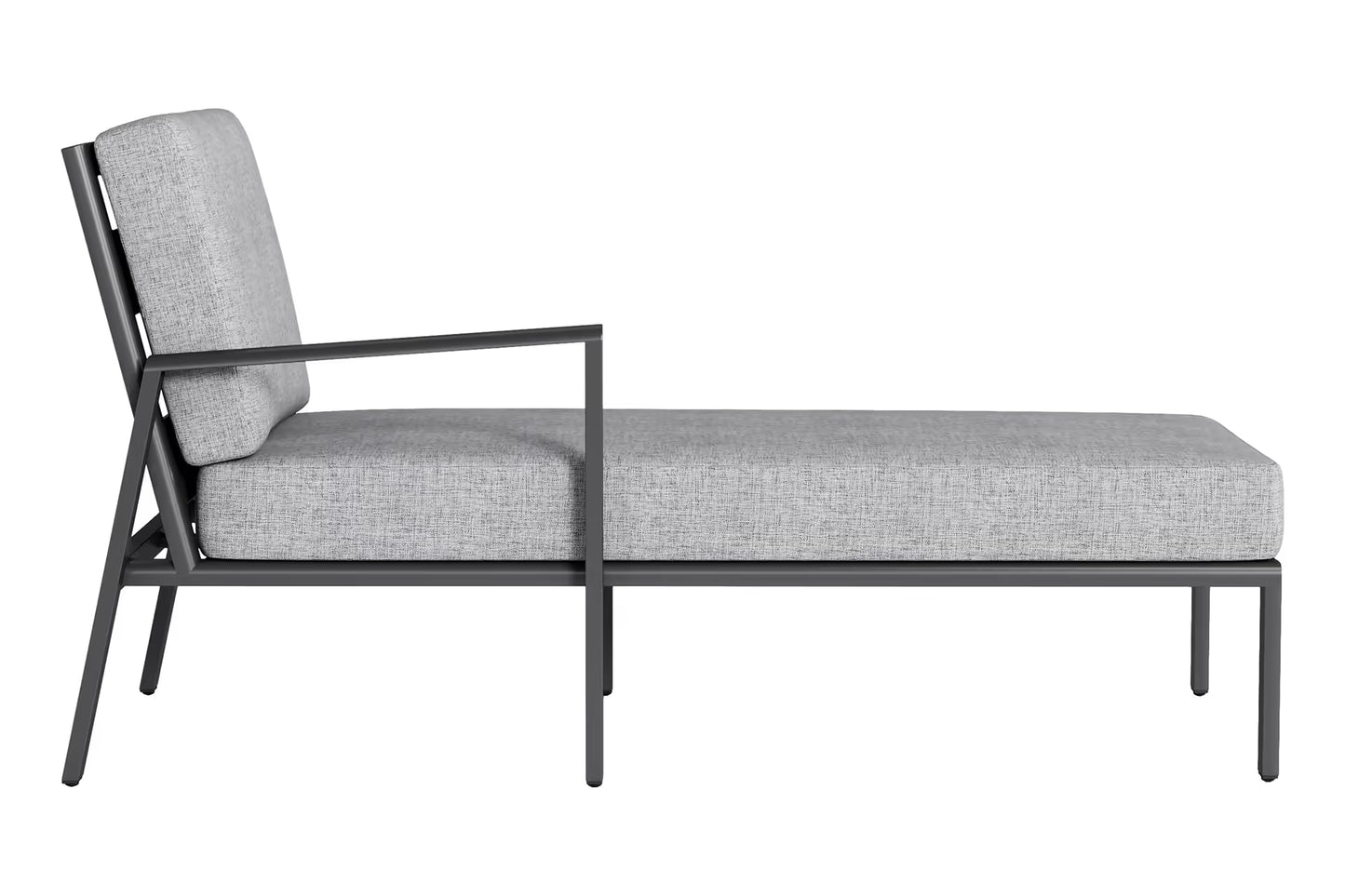 KETTLER ZENITH Chaiselongue links – anthrazit matt/ hellgrau meliert Ansicht 2