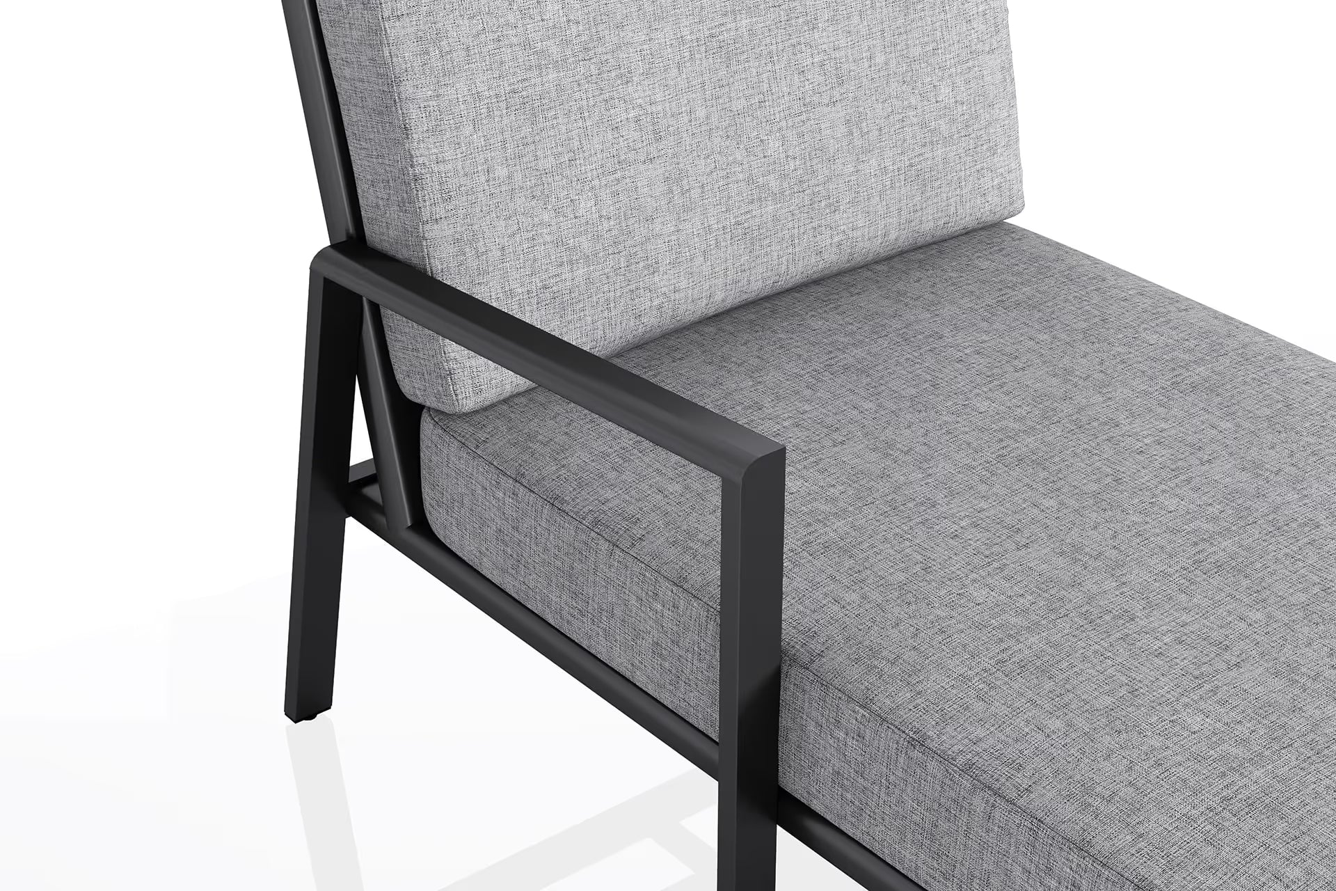 KETTLER ZENITH Chaiselongue links – anthrazit matt/ hellgrau meliert Ansicht 3