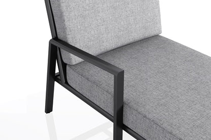 KETTLER ZENITH Chaiselongue links – anthrazit matt/ hellgrau meliert Ansicht 3