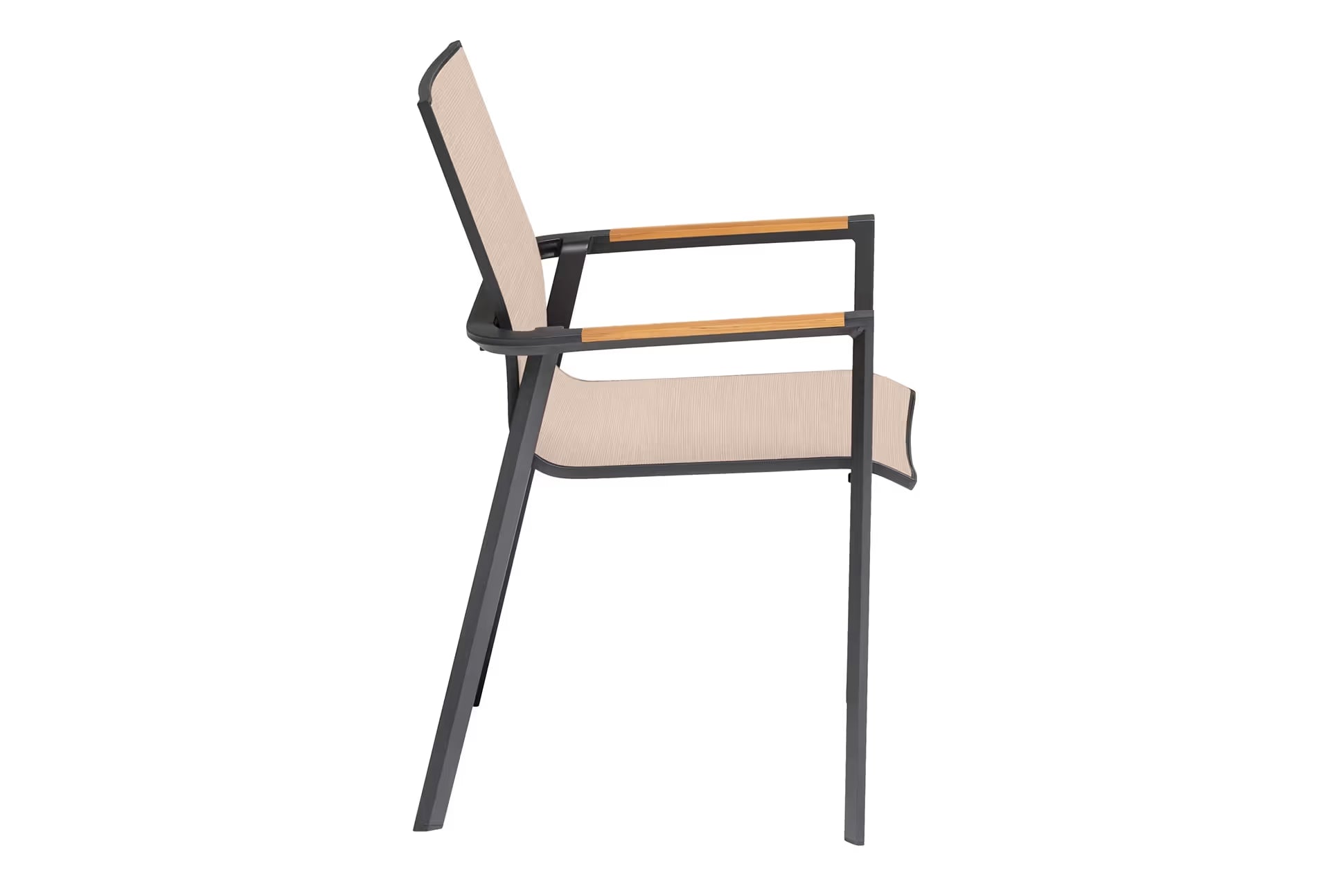 KETTLER SENSE Stapelsessel – anthrazit matt/ sakura/ natur Ansicht 3