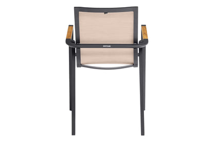 KETTLER SENSE Stapelsessel – anthrazit matt/ sakura/ natur Ansicht 4