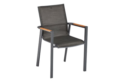 KETTLER SENSE Stapelsessel – anthrazit matt/ bronze/ natur Ansicht 1