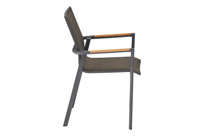 KETTLER SENSE Stapelsessel – anthrazit matt/ bronze/ natur Ansicht 3