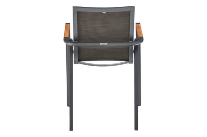 KETTLER SENSE Stapelsessel – anthrazit matt/ bronze/ natur Ansicht 4