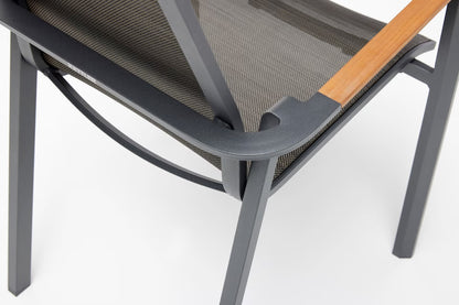 KETTLER SENSE Stapelsessel – anthrazit matt/ bronze/ natur Ansicht 6