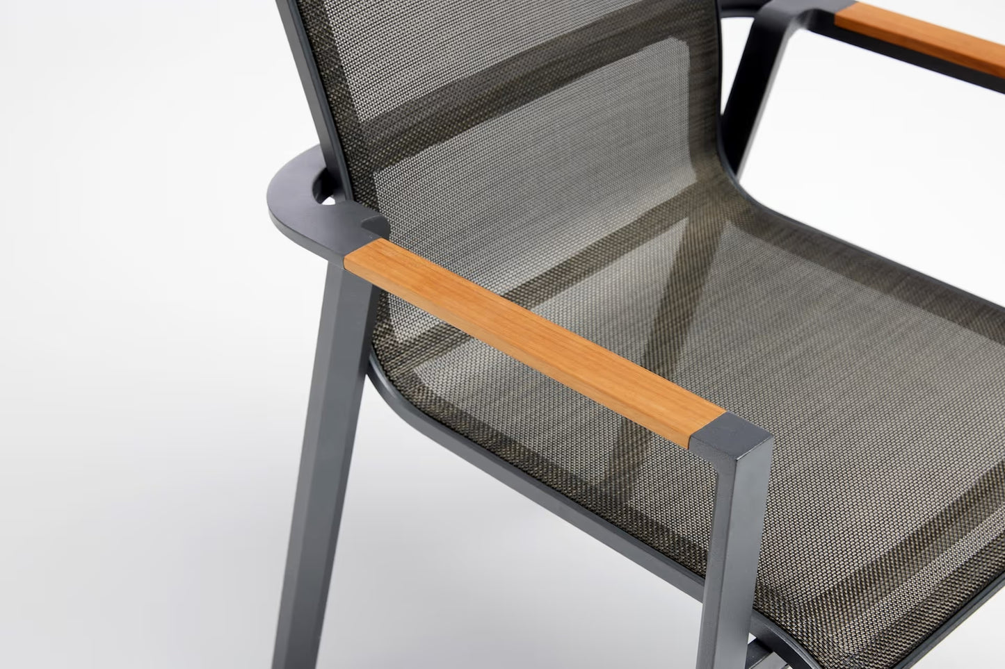 KETTLER SENSE Stapelsessel hoher Rücken – anthrazit matt/ bronze/ natur Ansicht 5