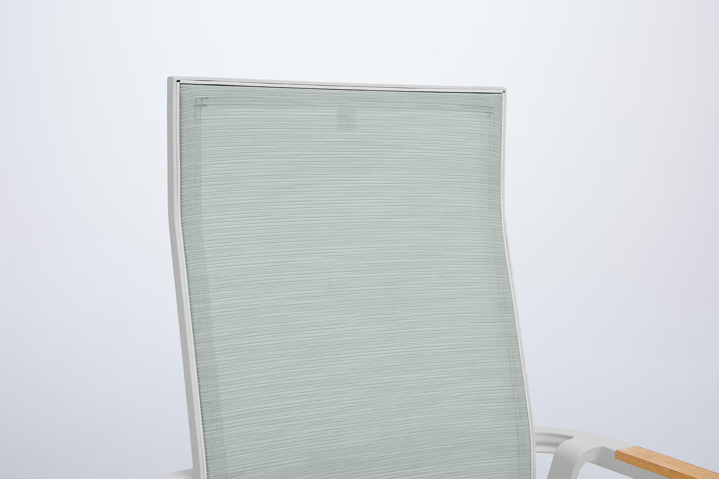 KETTLER SENSE Stapelsessel hoher Rücken – weiß matt/ aqua/ natur Ansicht 5