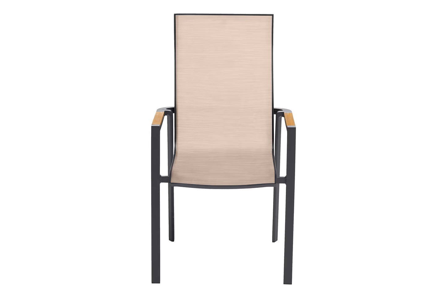 KETTLER SENSE Stapelsessel hoher Rücken – anthrazit matt/ sakura/ natur Ansicht 2
