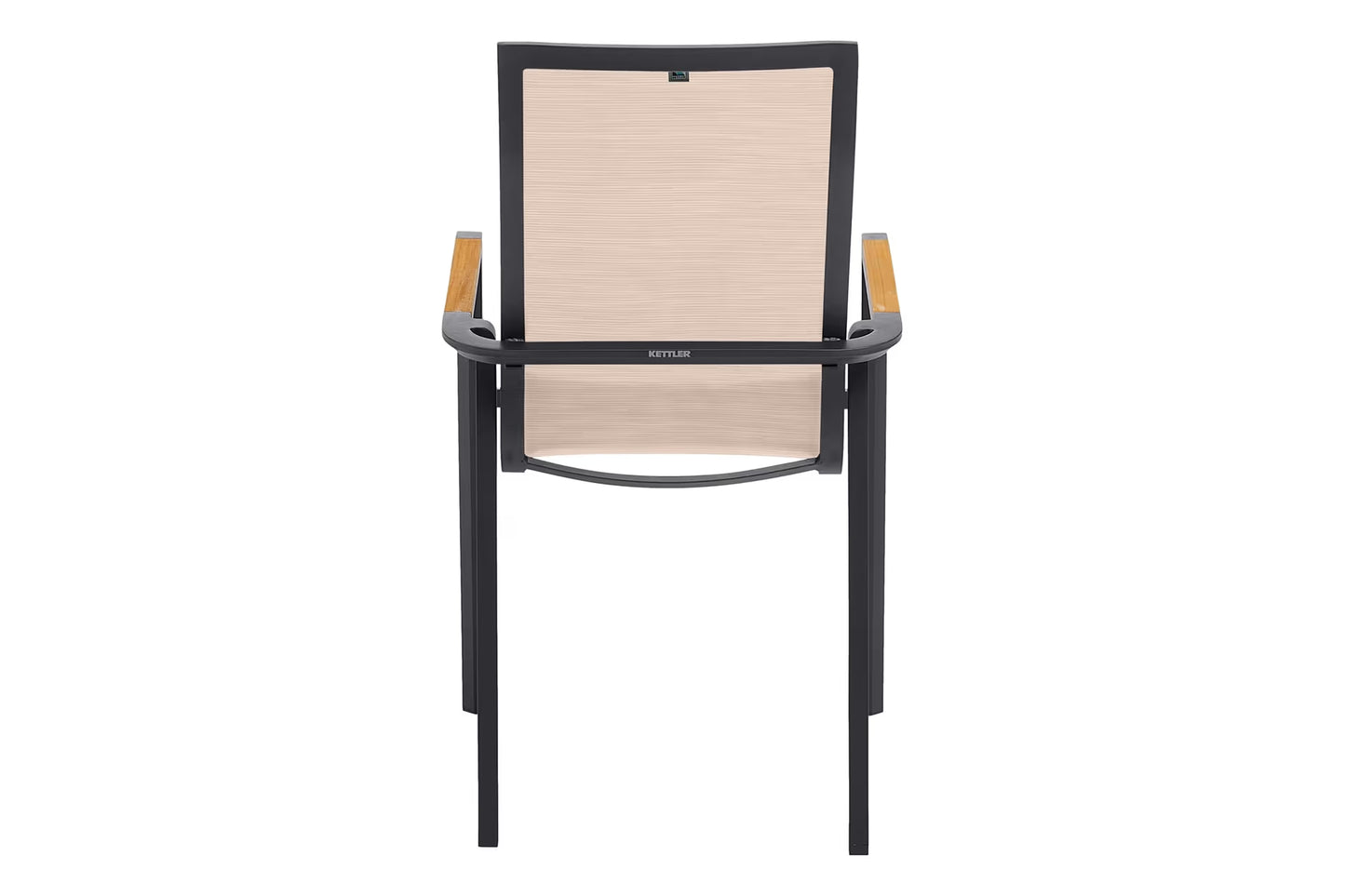 KETTLER SENSE Stapelsessel hoher Rücken – anthrazit matt/ sakura/ natur Ansicht 4